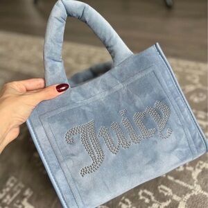 Juicy Couture Blue Velvet Tote Bag